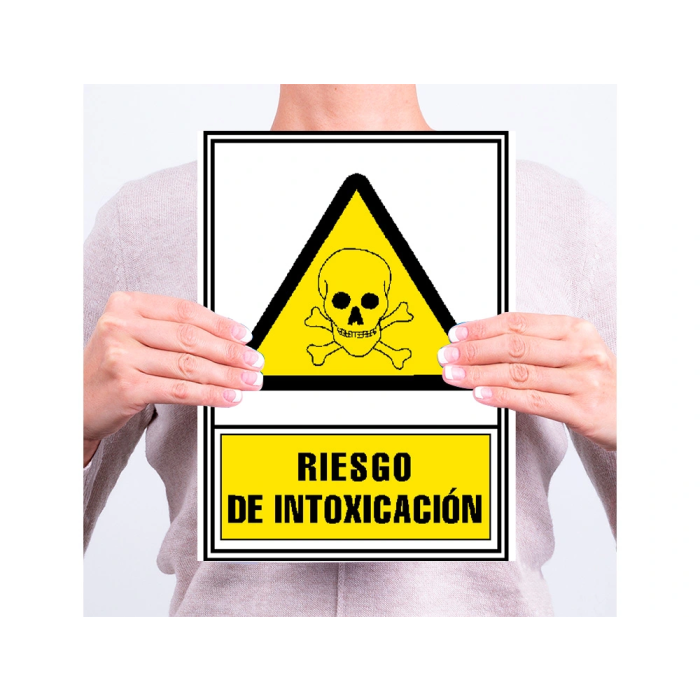 Archivo 2000 Pictograma Riesgo de Intoxicación PVC Amarillo Luminiscente 210x297 mm 2