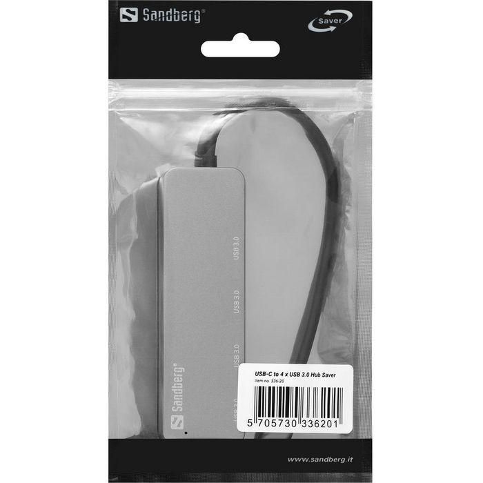 Sandberg USB-C to 4 x USB 3.0 Hub SAVER 1 Sandberg USB-C to 4 x USB 3.0 Hub SAVER 1