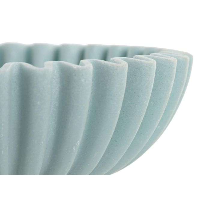 DKD Home Decor Hangzhou design 26a Centro de Mesa Atlantico Azul Marino Turquesa Resina 20 x 20 x 6.5 cm (2 Unidades)