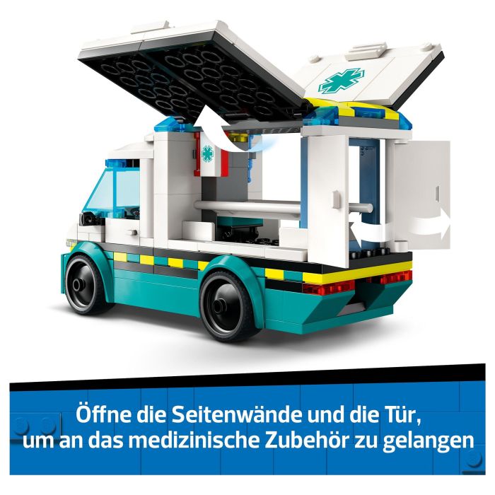 LEGO 60451 Ambulancia de Emergencias, Juego Construcción, 184 Piezas, 5+ Años