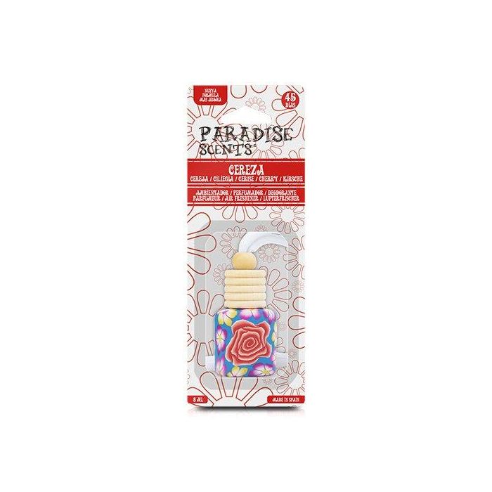 Abc PER80213 Perfumador Flower Aroma Cereza, Botella Cerámica 8ml, Diseño Floral, Larga Duración hasta 45 Días