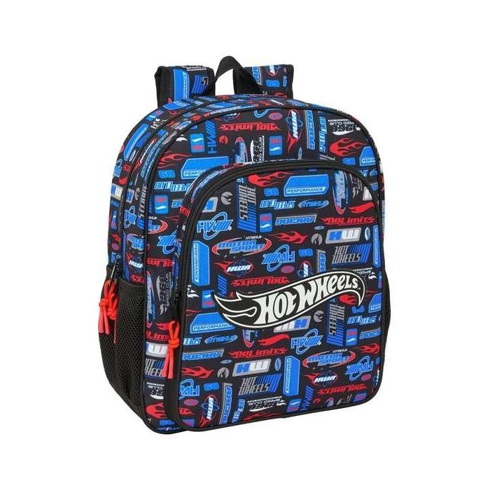 Safta Mochila Junior Adapt. Carro Hot Wheels 32x38x12 cm (3+ años)