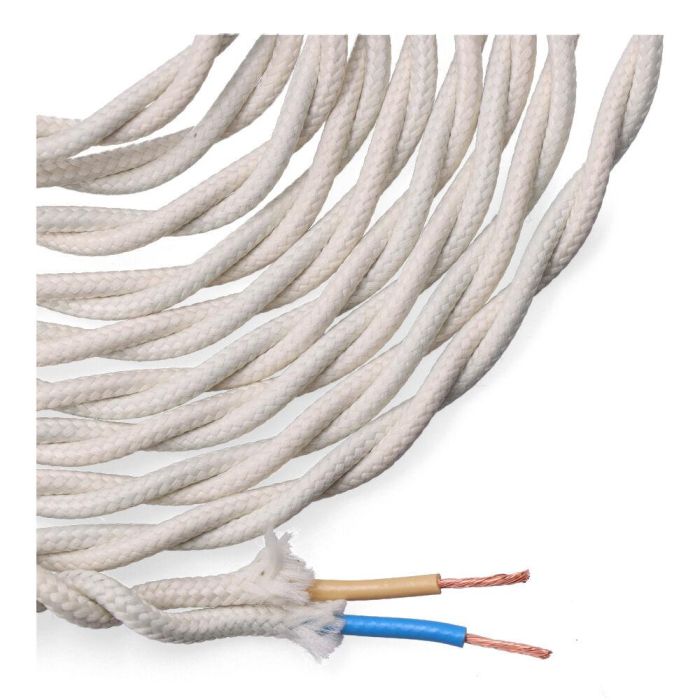 Edm Carrete cable textil trenzado h03vv-f 2 x 0,75 mm² algodón, 5 m 1