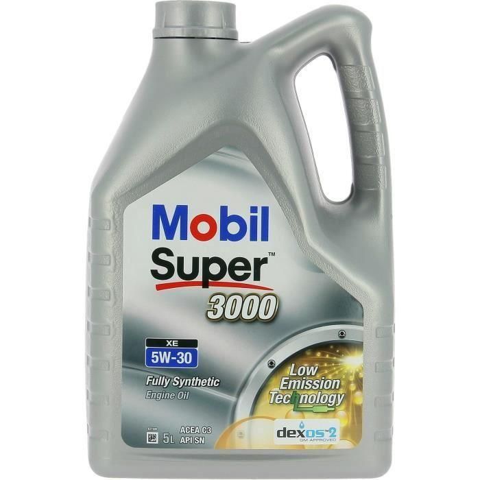 Contenedor de aceite de motor - MOBIL - S3000 5W30 XE - 5 L - 4 estaciones