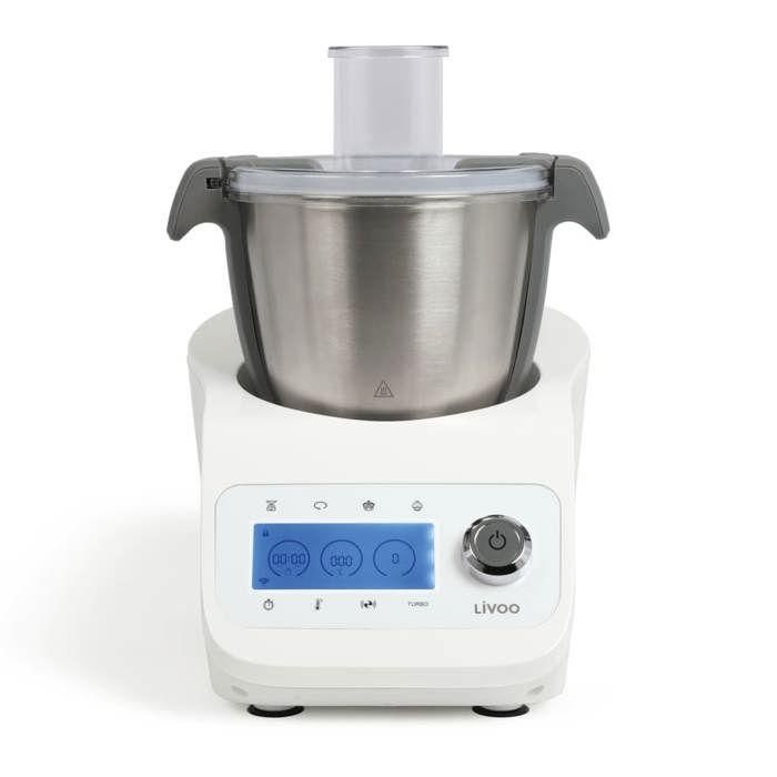 Livoo DOP219W Robot de cocina multifunción Super Cooker 1000W 3.5L Acero Inoxidable 12 Velocidades Pantalla LCD Blanco 2 Livoo DOP219W Robot de cocina multifunción Super Cooker 1000W 3.5L Acero Inoxidable 12 Velocidades Pantalla LCD Blanco 2