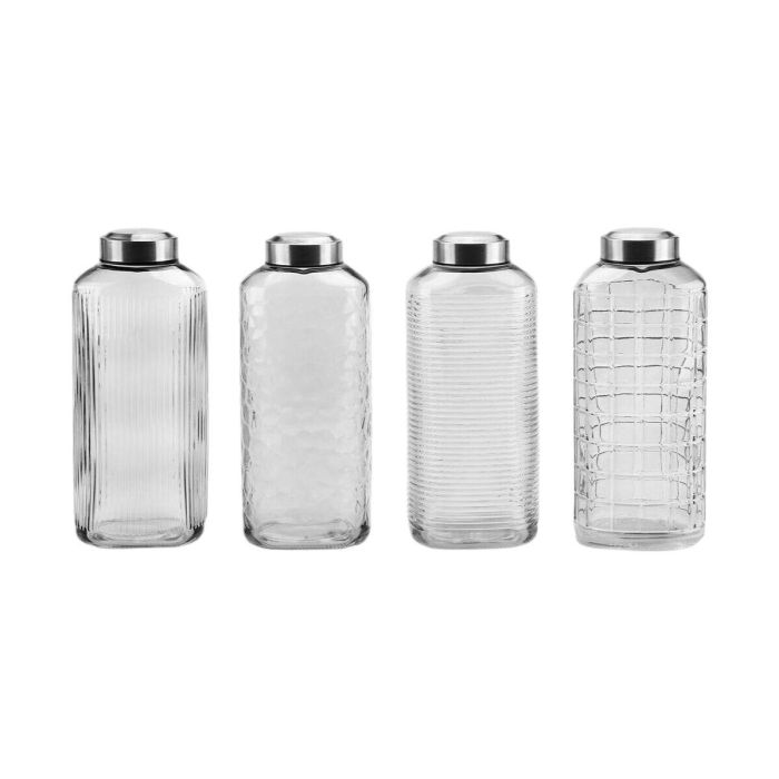 Botella de Cristal La Mediterránea Vidrio Acero 1,8 L (8 Unidades) 1 Botella de Cristal La Mediterránea Vidrio Acero 1,8 L (8 Unidades) 1