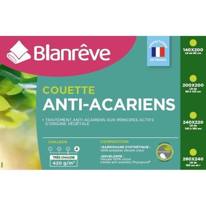 BLANREVE Edredón Percale muy cálido - Anti-ácaros - 420g / m² - 220x240cm 1 BLANREVE Edredón Percale muy cálido - Anti-ácaros - 420g / m² - 220x240cm 1