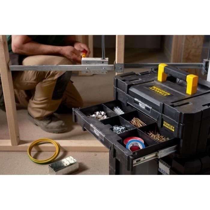 Maletín STANLEY Tstak-Fatmax de gran volumen con portaherramientas, 23 l, 44 x 33,17 x 32,61 cm - FMST1-71971 2 Maletín STANLEY Tstak-Fatmax de gran volumen con portaherramientas, 23 l, 44 x 33,17 x 32,61 cm - FMST1-71971 2