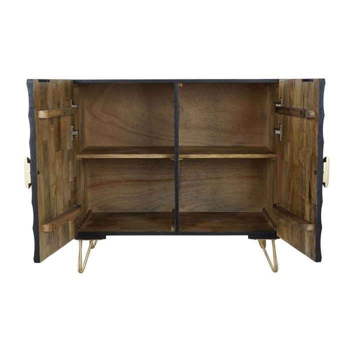 Aparador DKD Home Decor Negro Dorado Metal Madera de mango 81 x 45 x 75 cm 8 Aparador DKD Home Decor Negro Dorado Metal Madera de mango 81 x 45 x 75 cm 8