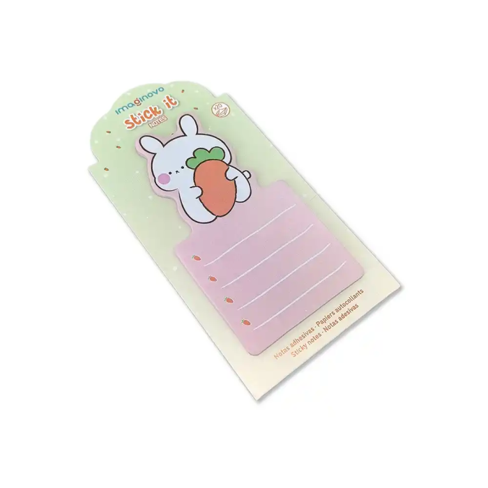 Imaginovo Bloc Notas Adhesivas Bunny con Soporte 20 Hojas Naranja 60x125 mm 3