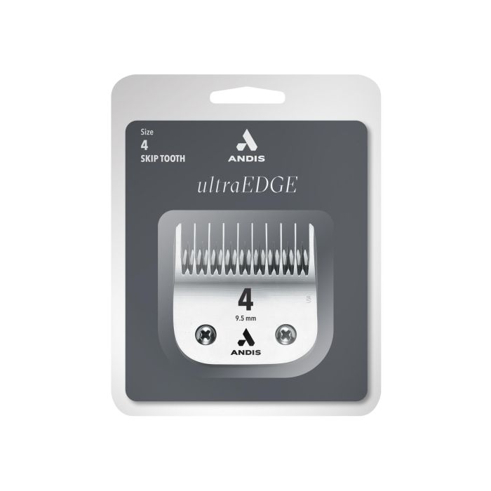Andis Cuchilla UltraEdge S-4 acero carbonizado dientes irregulares 9.5mm, filo duradero, cromado resistente a corrosión 1 Andis Cuchilla UltraEdge S-4 acero carbonizado dientes irregulares 9.5mm, filo duradero, cromado resistente a corrosión 1