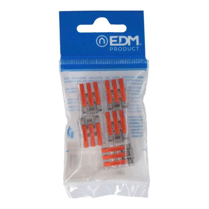 Edm Conector empalme 3 tomas 0,75-2,5mm (5 uds 5) Edm Conector empalme 3 tomas 0,75-2,5mm (5 uds 5)