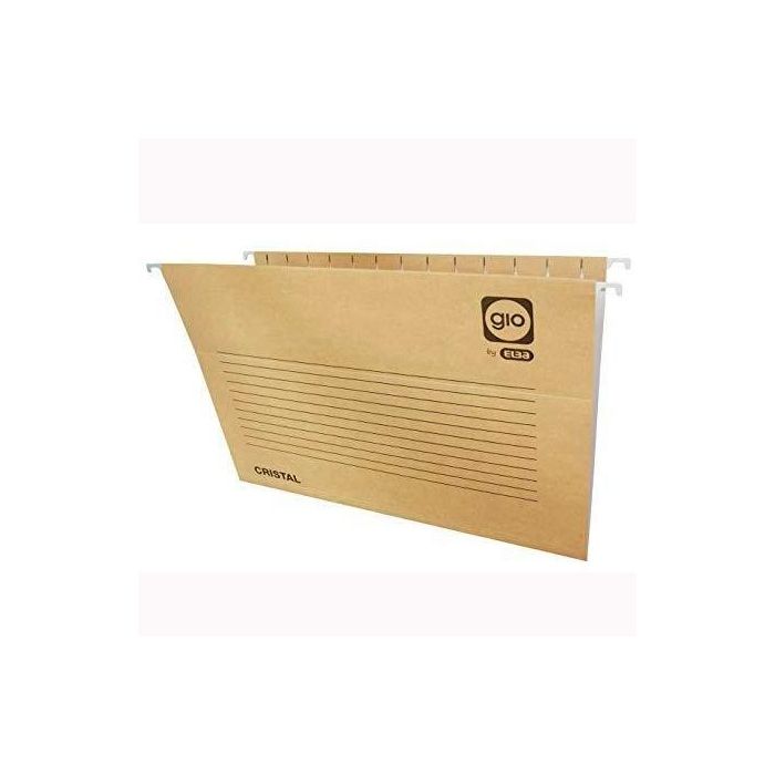 Gio Carpeta Colgante Visor Superior Cristal Kraft Bicolor A4 Con Etiquetas - 25 Unidades