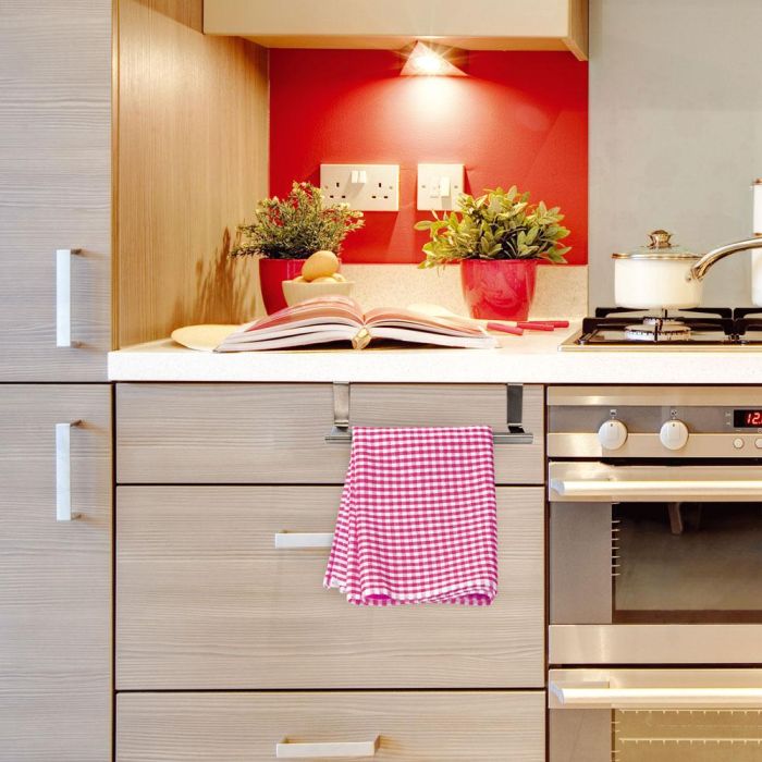 Je cherche une Idee Barra Extensible de 25 a 40 cm para Puerta Acero Inoxidable Colgador Ajustable Cocina Baño 3