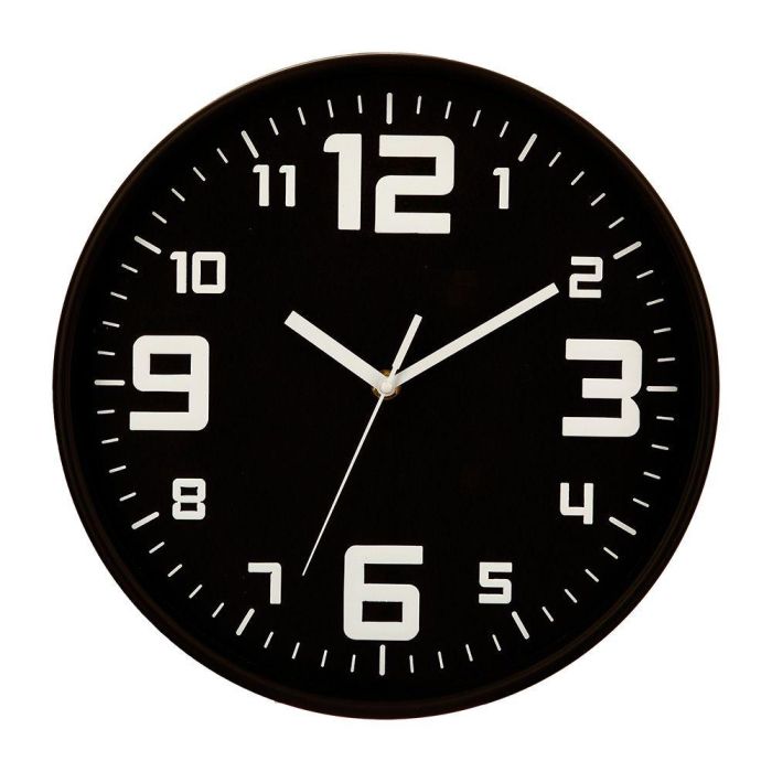 5Five Reloj de Cocina Ø30cm Negro Polipropileno 1 Pila AA 5Five Reloj de Cocina Ø30cm Negro Polipropileno 1 Pila AA