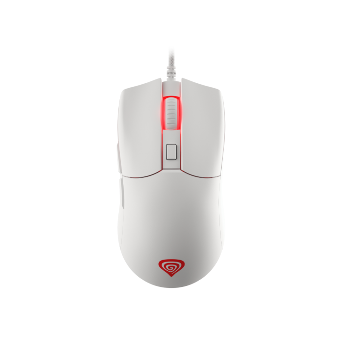 GENESIS Krypton 750 Ratón de Juego Óptico 2000 DPI USB-A para diestros Blanco con 6 Botones y Rueda de Desplazamiento