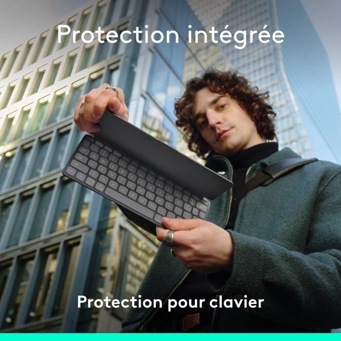 Teclado portátil - Inalámbrico - Logitech - Keys-To-Go 2 - para Tablet - AZERTY - Grafito 2 Teclado portátil - Inalámbrico - Logitech - Keys-To-Go 2 - para Tablet - AZERTY - Grafito 2