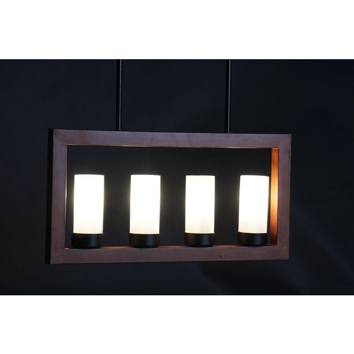 DKD Home Decor Lámpara de Techo Marrón Aluminio Cristal 10 x 30 x 52 cm 1