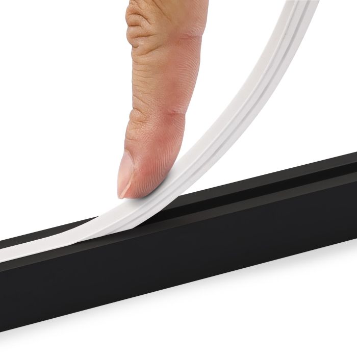 Emuca Kit de barra para armario Luxe, tira LED 4,5x8 Neonlynx V, sensor de movimiento RF Smart y convertidor Smart (24V DC), longitud 1.150mm, Luz blanca cálida 2.700K, Plástico y Aluminio, Pintado negro texturizado 9 Emuca Kit de barra para armario Luxe, tira LED 4,5x8 Neonlynx V, sensor de movimiento RF Smart y convertidor Smart (24V DC), longitud 1.150mm, Luz blanca cálida 2.700K, Plástico y Aluminio, Pintado negro texturizado 9