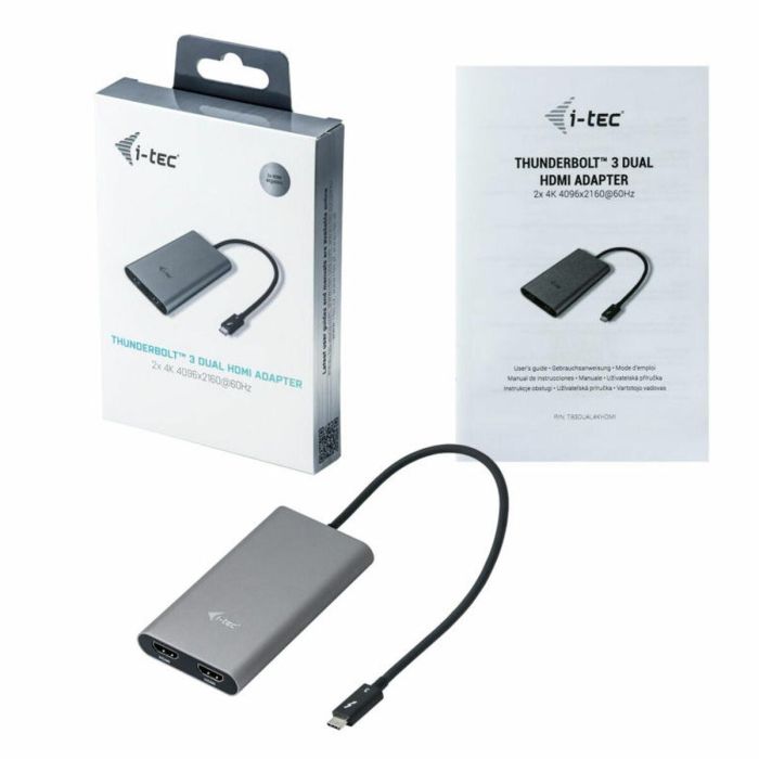 Adaptador HDMI i-Tec TB3DUAL4KHDMI Thunderbolt 3 1 Adaptador HDMI i-Tec TB3DUAL4KHDMI Thunderbolt 3 1
