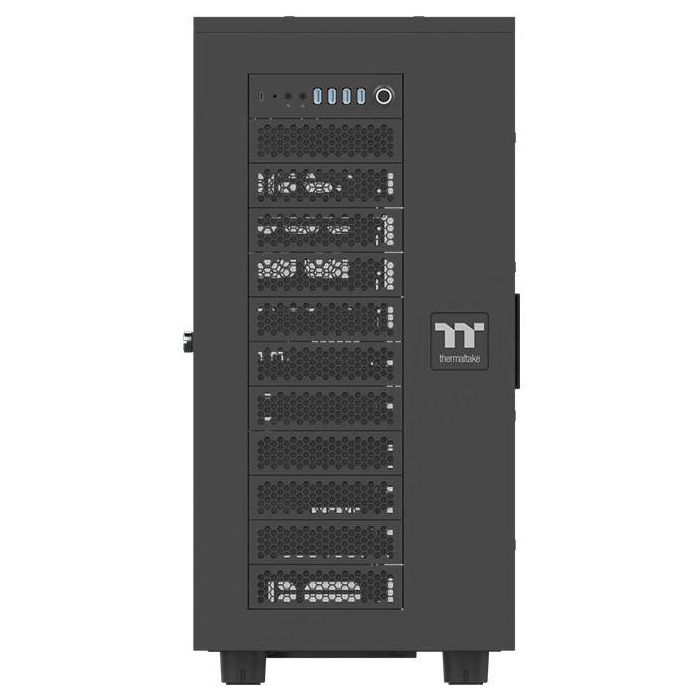 Thermaltake AX700 TG Torre PC Negra, Soporte Múltiples Ventiladores 120/140mm y Bahías HDD 2.5/3.5/5.25" 4