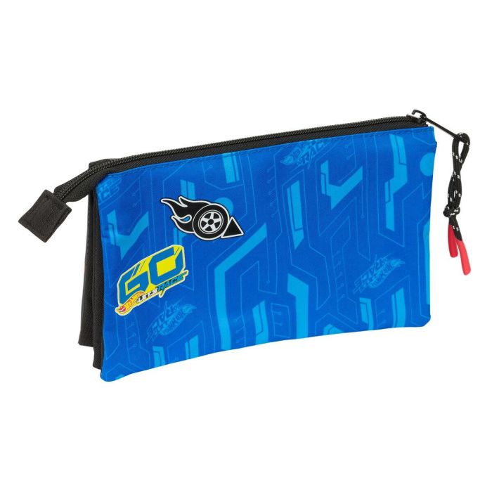Hot Wheels Portatodo Triple Let's Race 22x12x3cm - Estuche escolar grande con tres compartimentos, ideal para material escolar de niños y niñas desde 3 años 2 Hot Wheels Portatodo Triple Let's Race 22x12x3cm - Estuche escolar grande con tres compartimentos, ideal para material escolar de niños y niñas desde 3 años 2