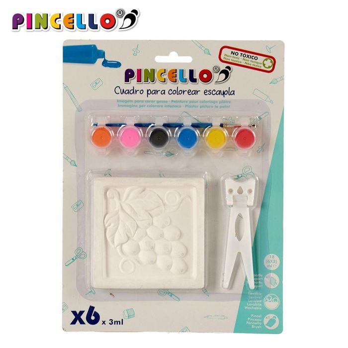 Cuadro Escayola para Colorear Surt 6 - Pincello 2x29x22 cm (24 Unidades) 1 Cuadro Escayola para Colorear Surt 6 - Pincello 2x29x22 cm (24 Unidades) 1
