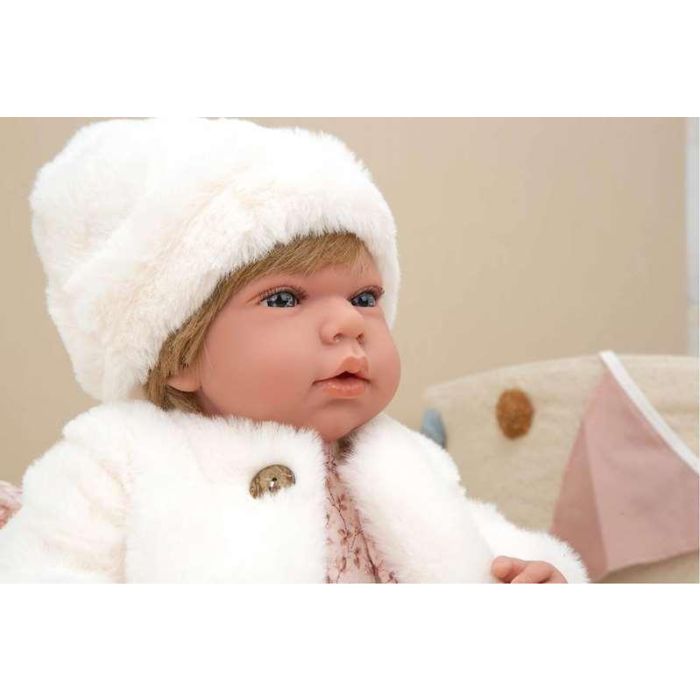 Muñecas Arias Muñeca Elegance Andie 40 cm Rosa con Manta (Muñeco de Peso) 2