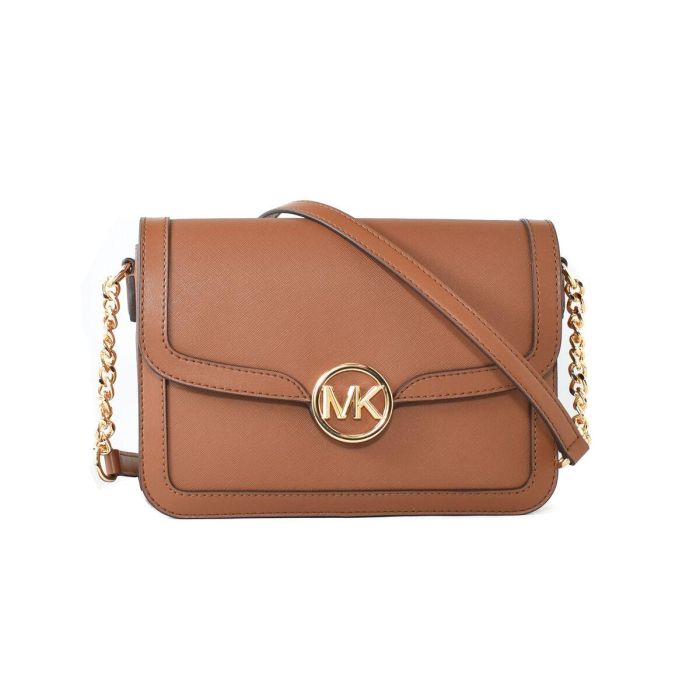 Bolso Bandolera Michael Kors Leida Marrón 23 x 17 x 6 cm