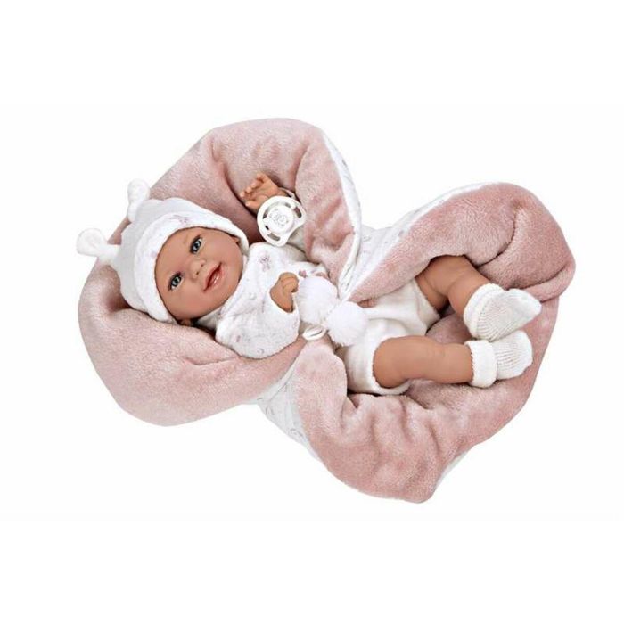Muñecas Arias Muñeca Elegance Babyto 35 cm Rosa con Manta Muñeco de Peso Edad 3+ años 12