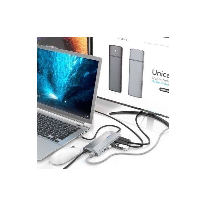 AISENS - USB-C DOCK 12 EN 1, USB-C A 2XHDMI, 1XRJ45, 3XUSB-A, 2XUSB-C, 1XUSB-C PD, 1XAUDIO, 1XSD, 1XMICRO SD, GRIS, 15CM 3 AISENS - USB-C DOCK 12 EN 1, USB-C A 2XHDMI, 1XRJ45, 3XUSB-A, 2XUSB-C, 1XUSB-C PD, 1XAUDIO, 1XSD, 1XMICRO SD, GRIS, 15CM 3