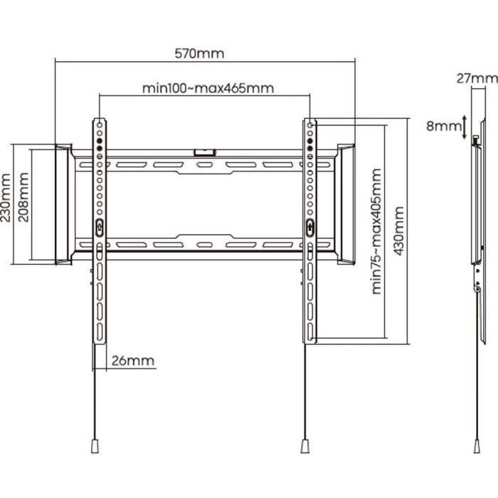 Stell STE8590669344741 Soporte de TV Fijo SLIM de Acero SHO 7200 3