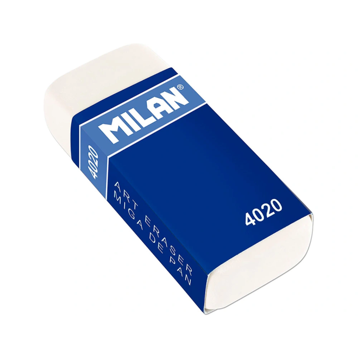 Milan Goma de Borrar 4020 Miga de Pan Blister 2 Unidades Caucho Sintético para Lápiz Grafito Suave 2