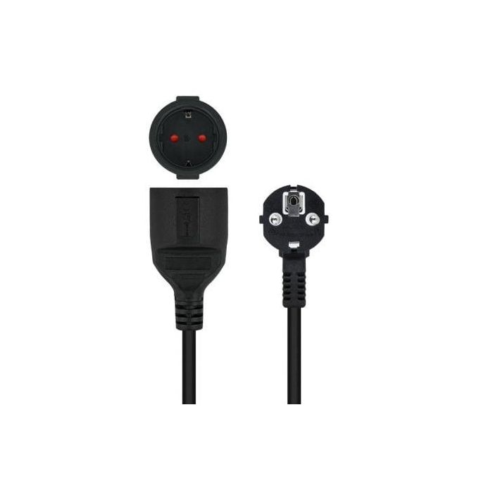 Nanocable 10.22.0605-BK Cable Alargador de Corriente Schuko CEE7 Macho a Hembra 5m Negro 16A 4000W 1.5mm² Cobre 2 Nanocable 10.22.0605-BK Cable Alargador de Corriente Schuko CEE7 Macho a Hembra 5m Negro 16A 4000W 1.5mm² Cobre 2