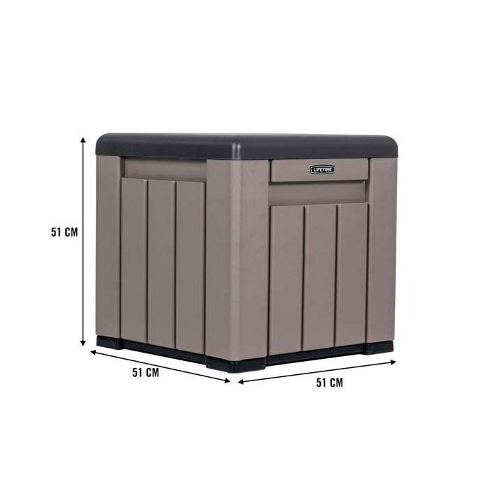 Cubo almacenamiento gris con puertas y techo abatibles lifetime 51,2x51,2x50,8 cm 7 Cubo almacenamiento gris con puertas y techo abatibles lifetime 51,2x51,2x50,8 cm 7