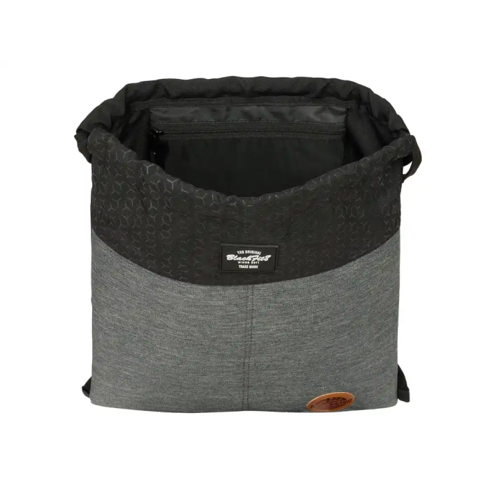Bolsa Mochila con Cuerdas BlackFit8 Old school Negro Gris 35 x 40 x 1 cm 3