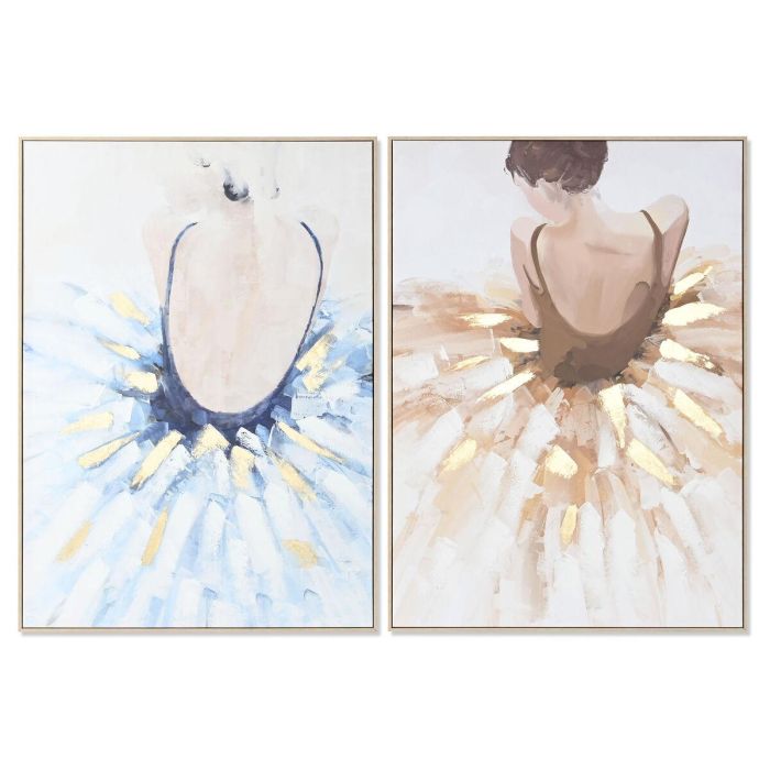 Cuadro DKD Home Decor 100 x 4 x 140 cm Bailarina Ballet Romántico (2 Unidades) Cuadro DKD Home Decor 100 x 4 x 140 cm Bailarina Ballet Romántico (2 Unidades)