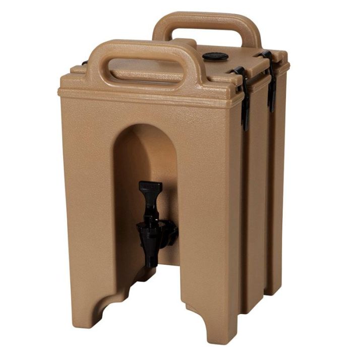 CAMBRO - 100LCD-157 - Contenedor Camtainer isotérmico para líquidos 5 L - 29 x 26,5 x 44 cm - Café-Beige