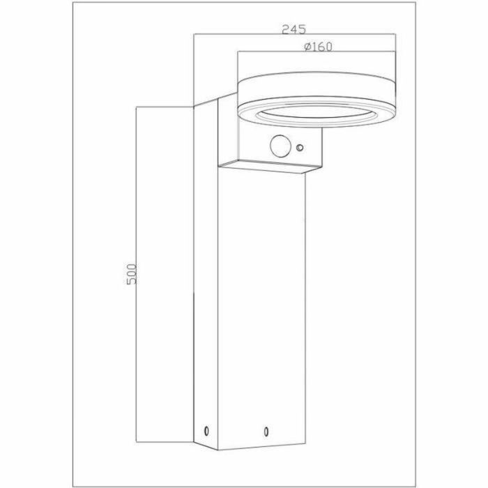 Galix G4590B Baliza Solar 1000 Lúmenes Acero Inoxidable H50 cm con Detector, Opcional Aplique de Pared 1 Galix G4590B Baliza Solar 1000 Lúmenes Acero Inoxidable H50 cm con Detector, Opcional Aplique de Pared 1