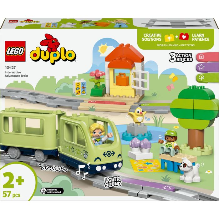 LEGO 10427 DUPLO My Town Tren de aventuras interactivo Juguetes de aprendizaje temprano para niños 2 años 0 LEGO 10427 DUPLO My Town Tren de aventuras interactivo Juguetes de aprendizaje temprano para niños 2 años 0