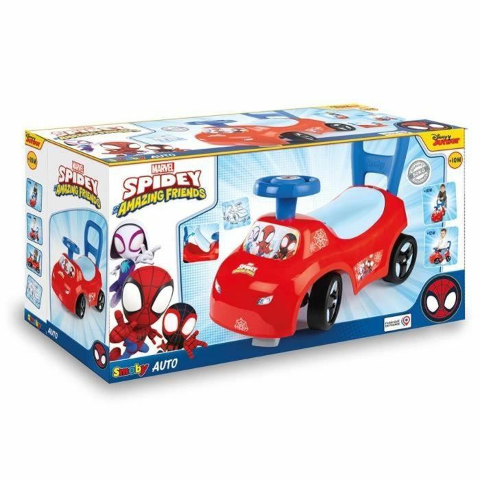 Smoby - Portabebés 2 en 1 - Spidey - Caja debajo del sillín + bocina - A partir de 10 meses - Fabricado en Francia 1