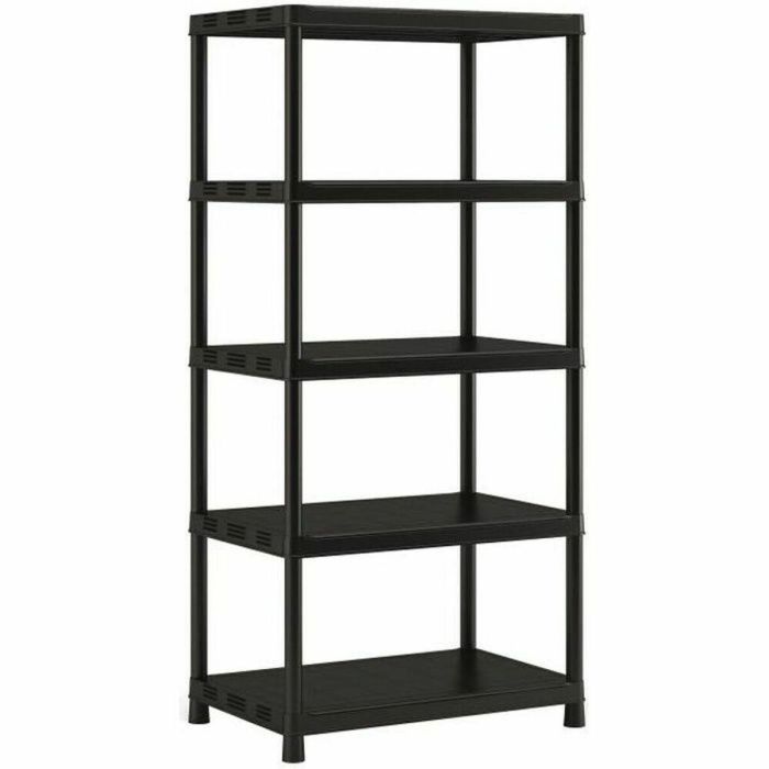 KIS Estante de Almacenamiento Plus XL/5, Negro, 90x60x187 cm con 5 Estantes, Carga Pesada 80 kg/Estante
