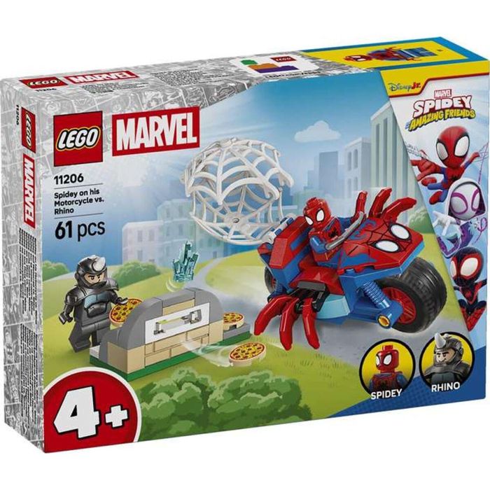 Lego Juego de Construcción Spidey: En Su Moto Vs Rino