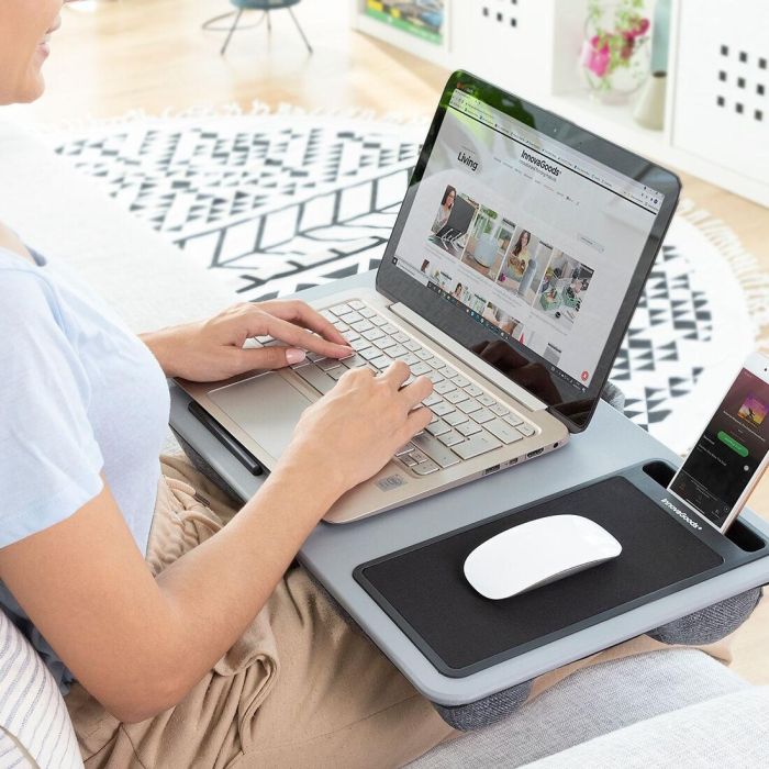 Escritorio Portátil para Ordenador con Cojín XL Deskion InnovaGoods