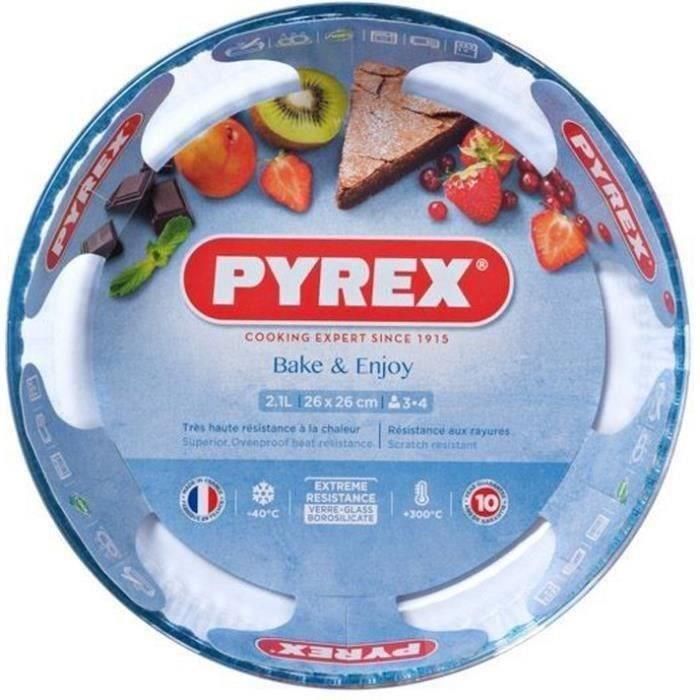 Pyrex Molde Tarta Ondulado Cook&Enjoy Vidrio Borosilicato Apto Horno Microondas Lavavajillas 27x27x6 cm Transparente Pyrex Molde Tarta Ondulado Cook&Enjoy Vidrio Borosilicato Apto Horno Microondas Lavavajillas 27x27x6 cm Transparente