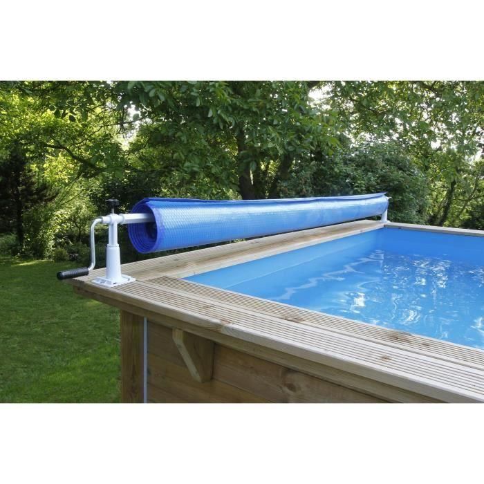 Ubbink Carrete de lona extraíble para piscinas con manivela de aluminio y kit de tubos