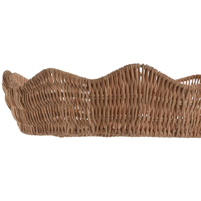 Centro Mesa Tropical DKD Home Decor Natural 36 x 8 x 36 cm Set de 2 (2 Unidades) 2