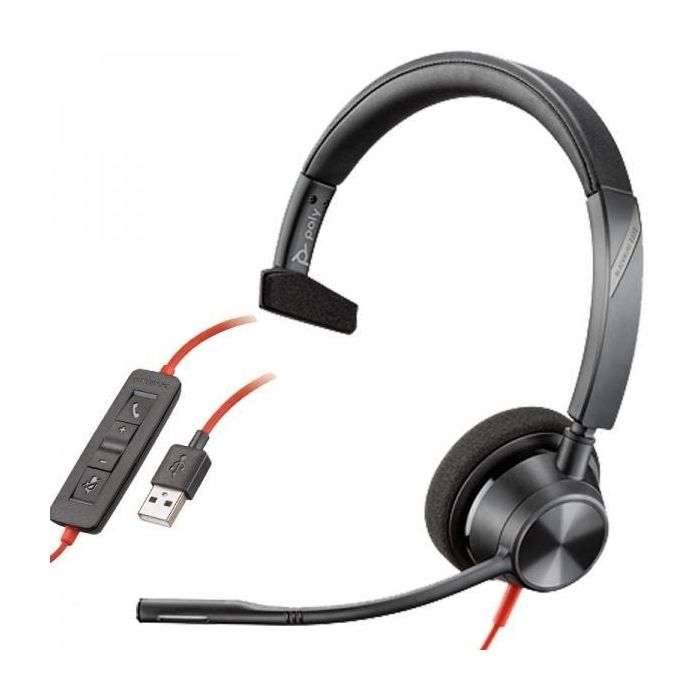Hp Poly Auriculares Blackwire C3310 Diadema Monoaural C- Micrófono Control De Volumen Cable Usb Negro Hp Poly Auriculares Blackwire C3310 Diadema Monoaural C- Micrófono Control De Volumen Cable Usb Negro
