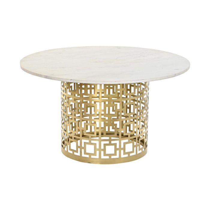 Mesa Centro Oriental DKD Home Decor Dorado Blanco 76 x 43 x 76 cm