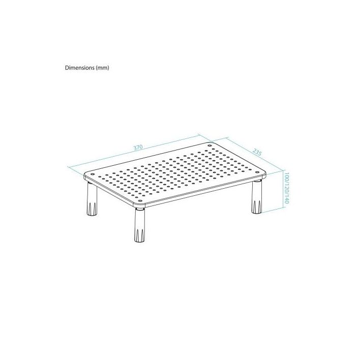 Tooq Soporte Elevador Multiusos TQMR086 para Monitor/Portátil, Negro, hasta 20kg 5